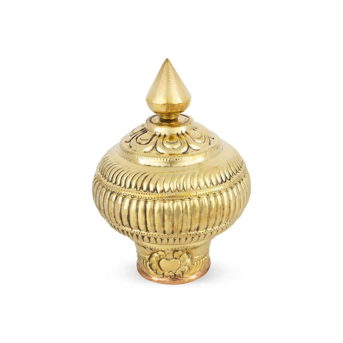 Vairamudi Crown - 8 x 2.5 Inches | Gold Polish Kireedam/ Mukut/ Kiridam for Deity