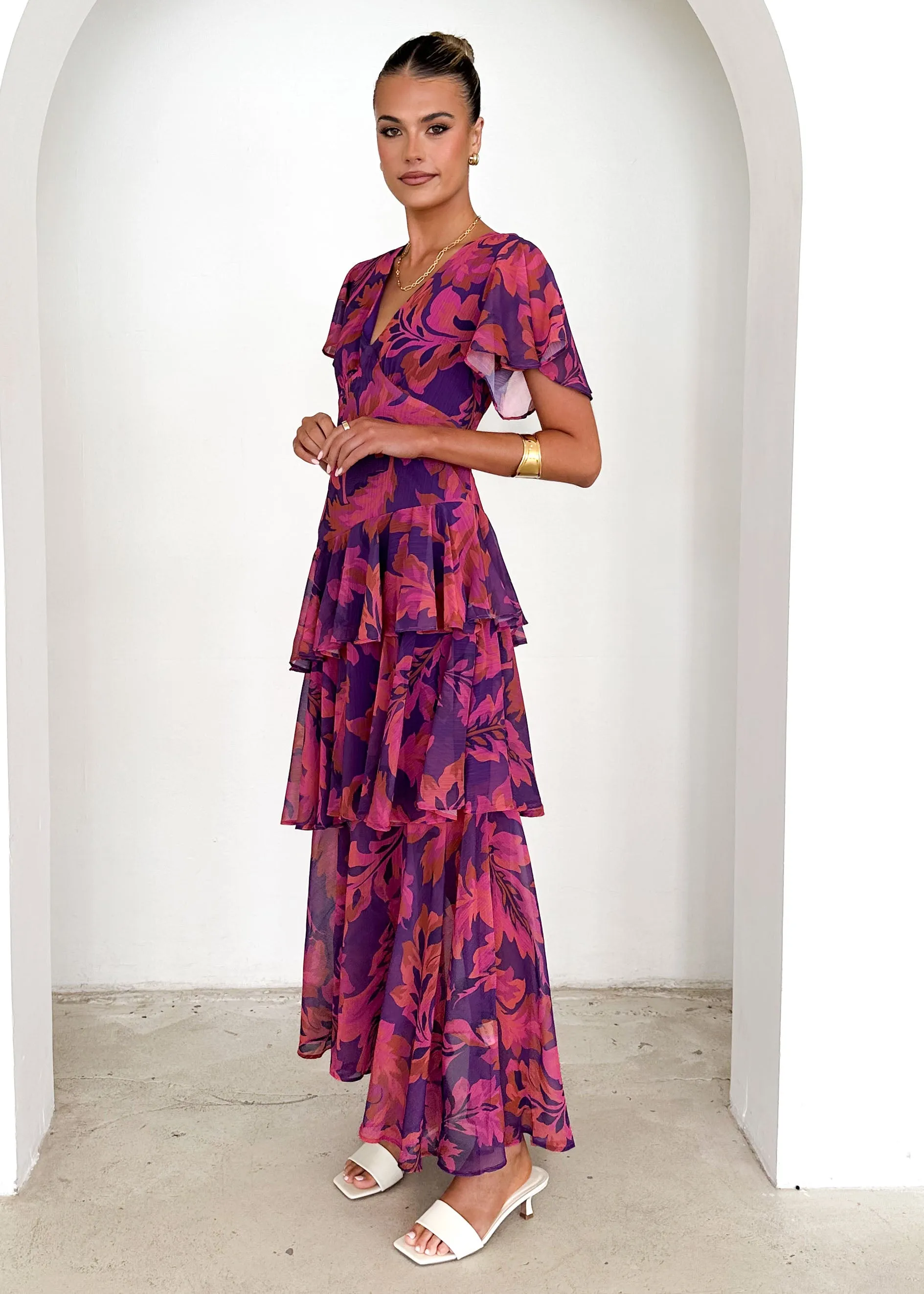 Venezia Maxi Dress - Violet Floral