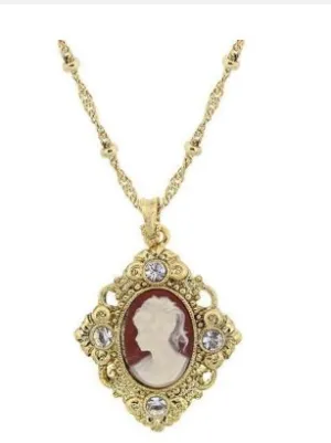 Vintage Inspired Cameo Necklace Downton Abbey Collection-17714