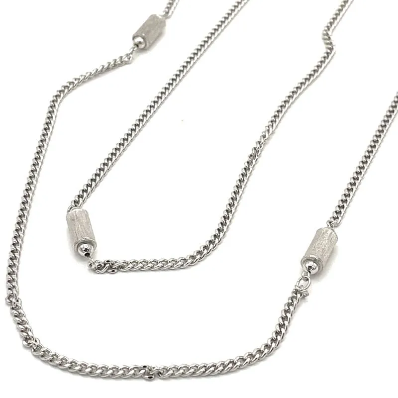 Vintage Monet Silver Rope Necklace
