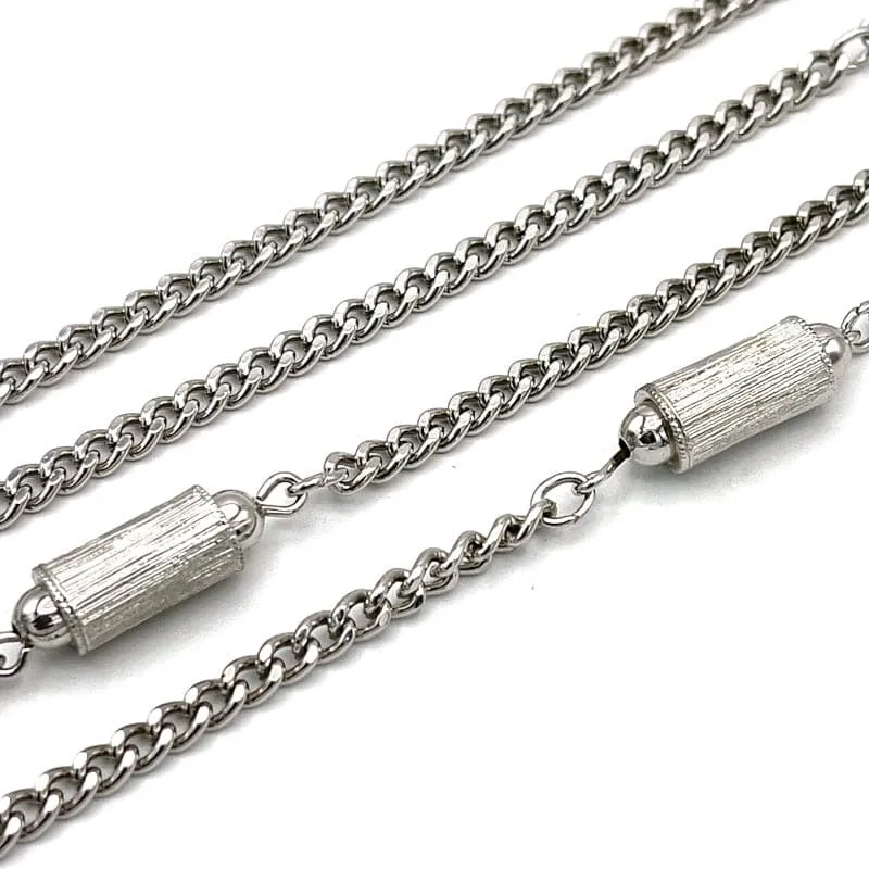 Vintage Monet Silver Rope Necklace