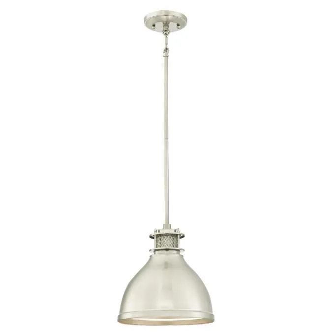 Westinghouse 6326900 1 Light Pendant Brushed Nickel Finish with Mesh Detail