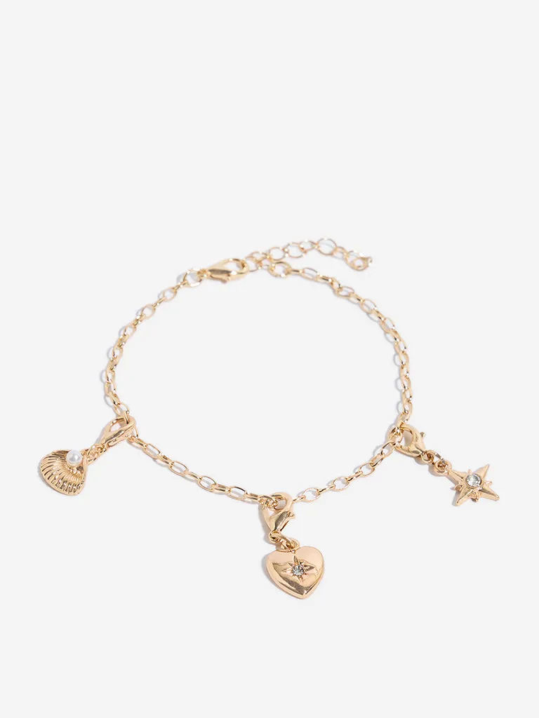 Westside Accessories Gold DIY Multi-Charms Bracelet Set - Pack of 2