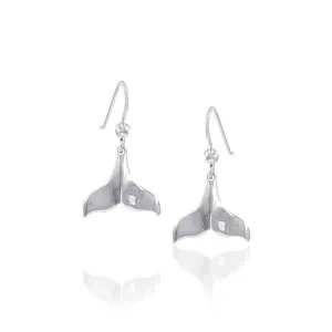 Whale Tail Sterling Silver Hook Earring