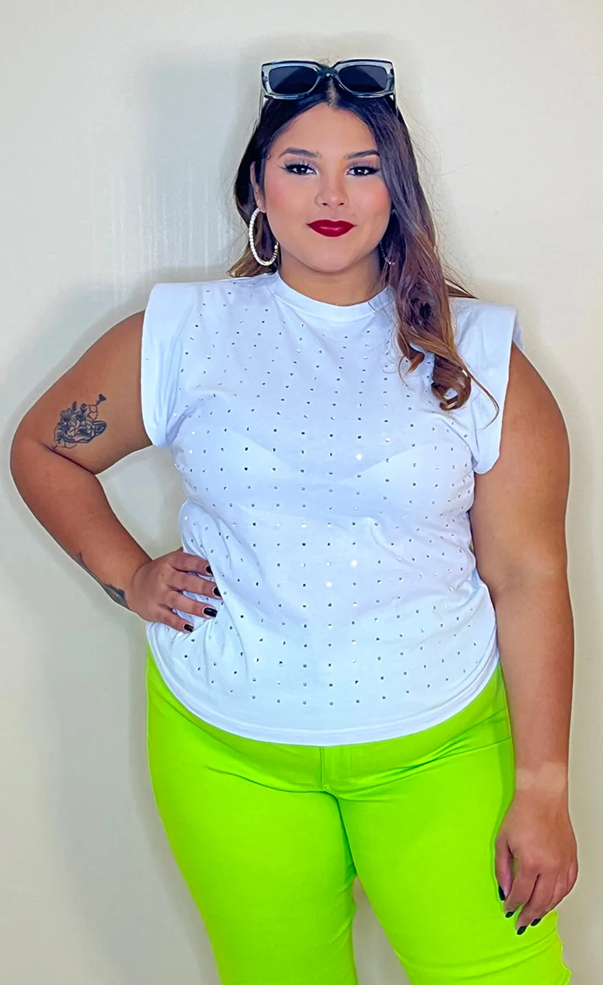 WHite Studded Tee