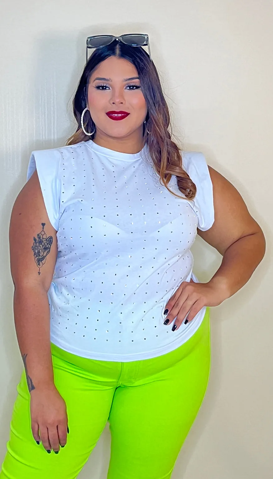 WHite Studded Tee