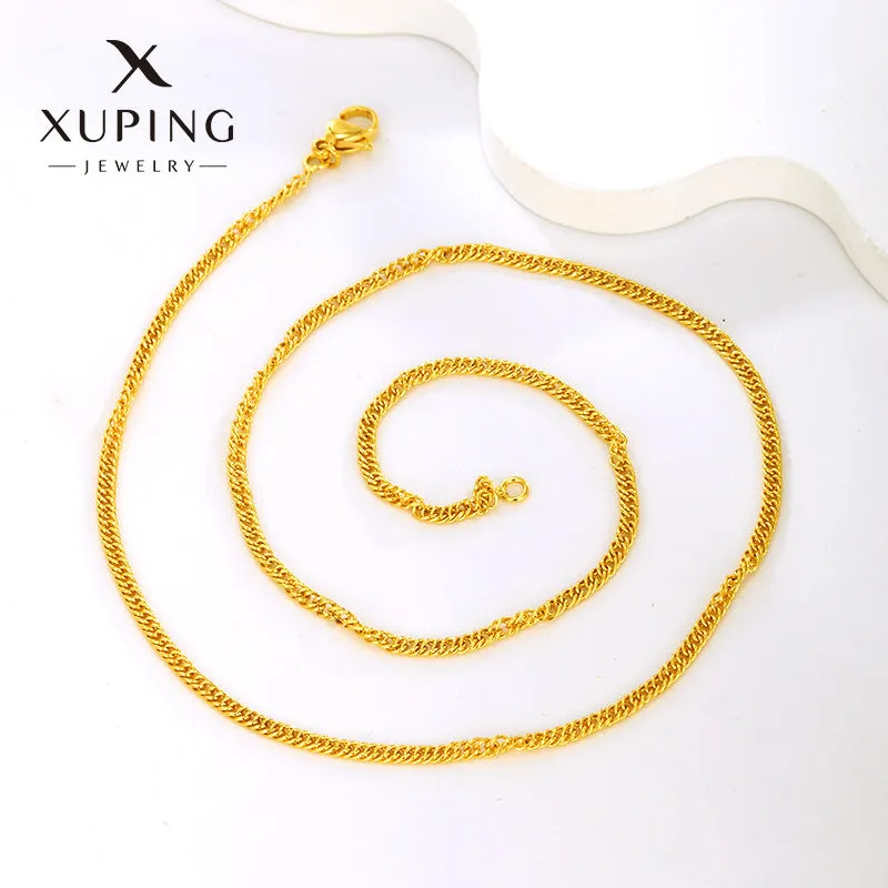 Wholesale 12pcs 24K Gold Plated Pendant Simple Necklaces
