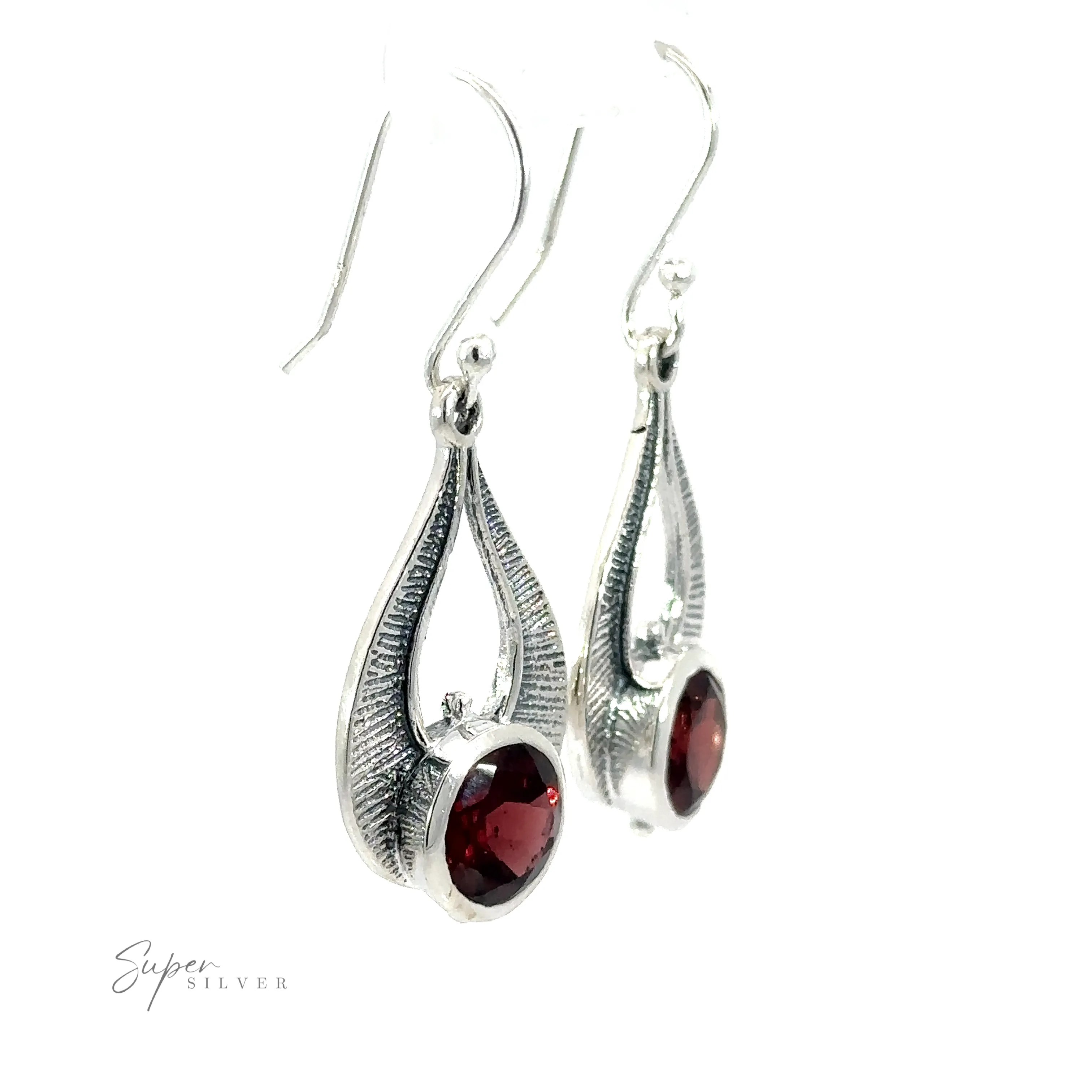 Winged Gemstone Earrings