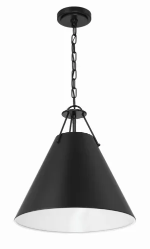 Xavier 3 Light Matte Black Pendant
