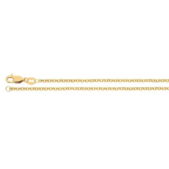 Yellow Gold-Filled 1.85mm Round Rolo Chain Necklace