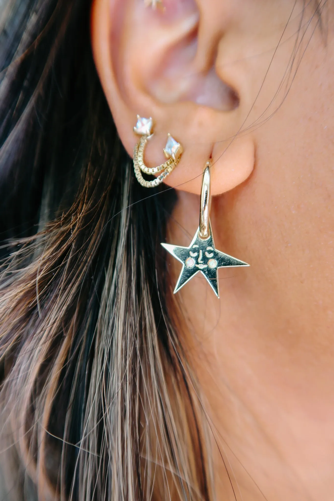 You make me Blush   Thread of Hope Ear Stack