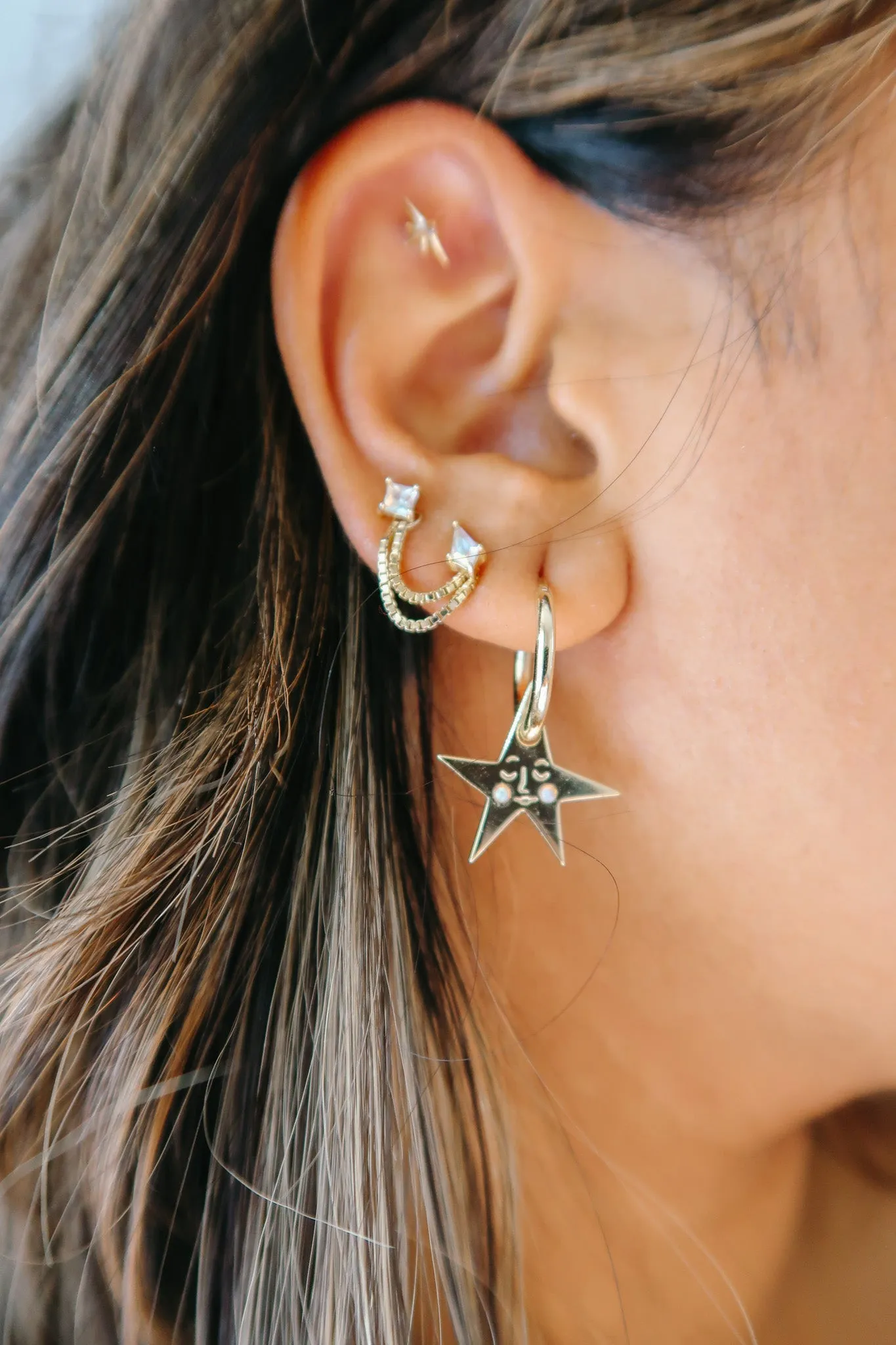 You make me Blush   Thread of Hope Ear Stack