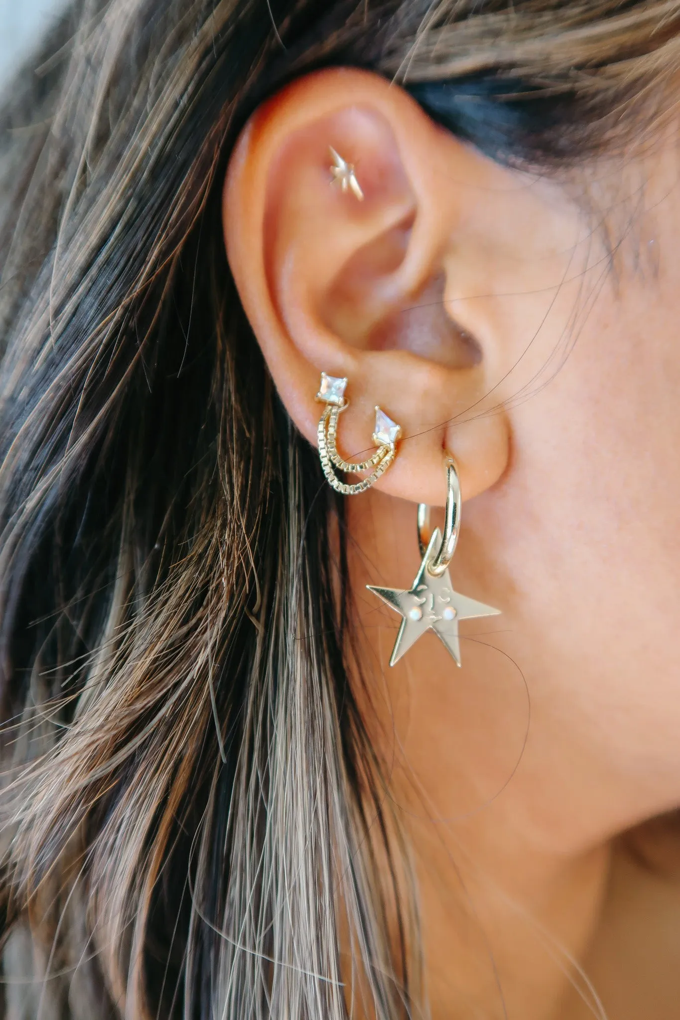You make me Blush   Thread of Hope Ear Stack