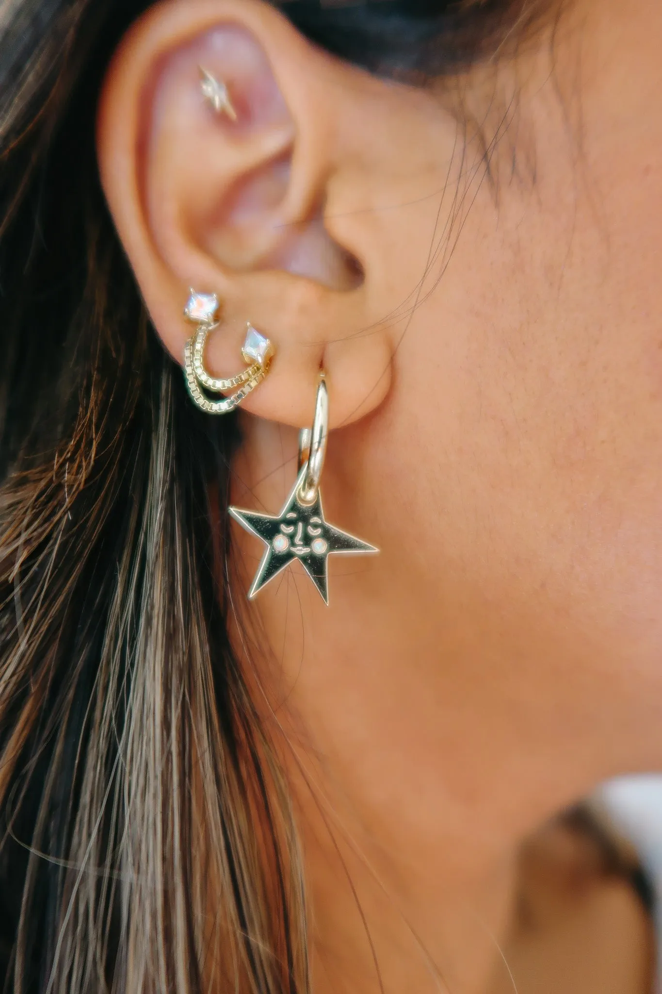 You make me Blush   Thread of Hope Ear Stack
