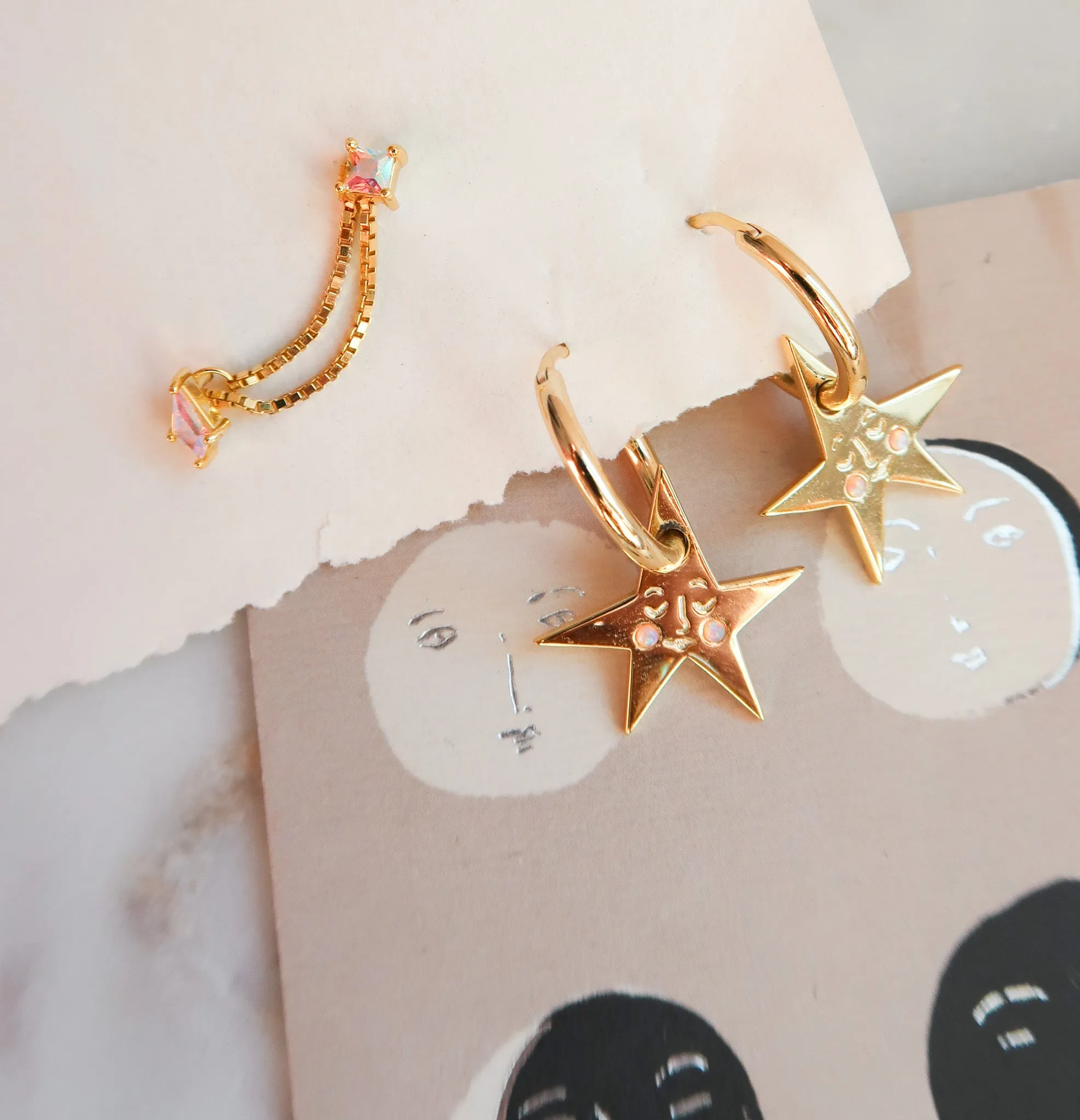 You make me Blush   Thread of Hope Ear Stack