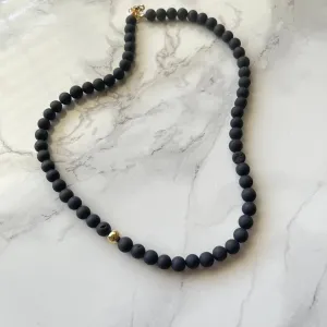 Zenobia Black Beaded Necklace